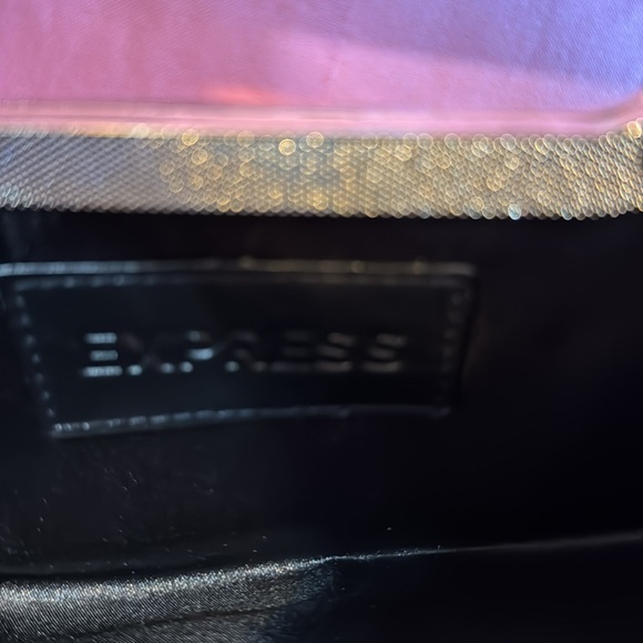 Express Chic Black and Snake Print Clutch NWT - Picture 3 of 6